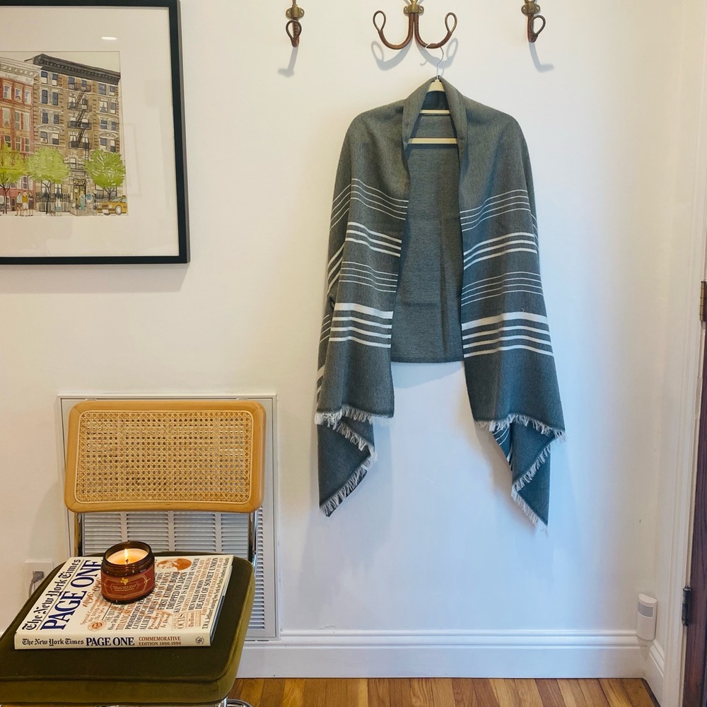 J. Crew grey shawl/poncho